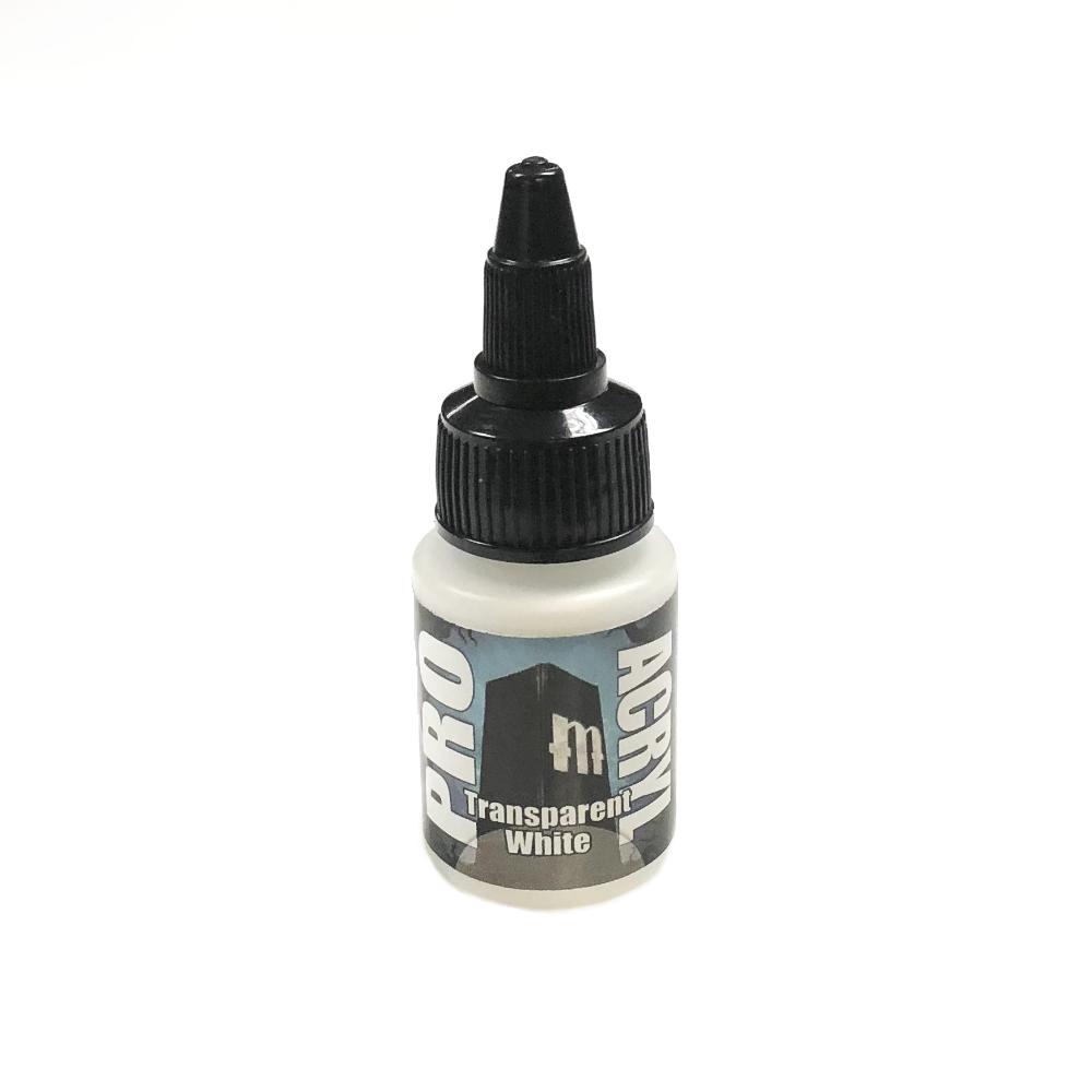 Pro Acryl Transparent White hobby paint