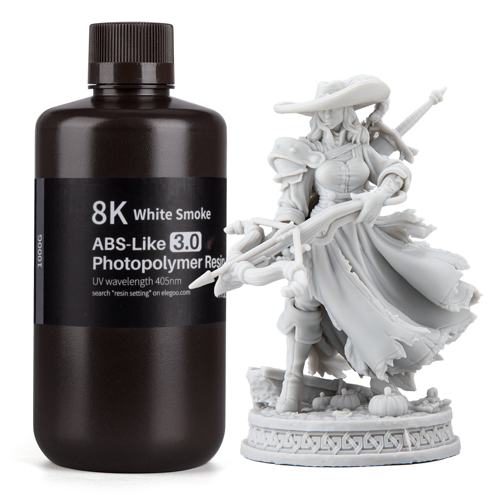 ELEGOO 8K ABS-Like 3.0 Resin 1kg White Smoke