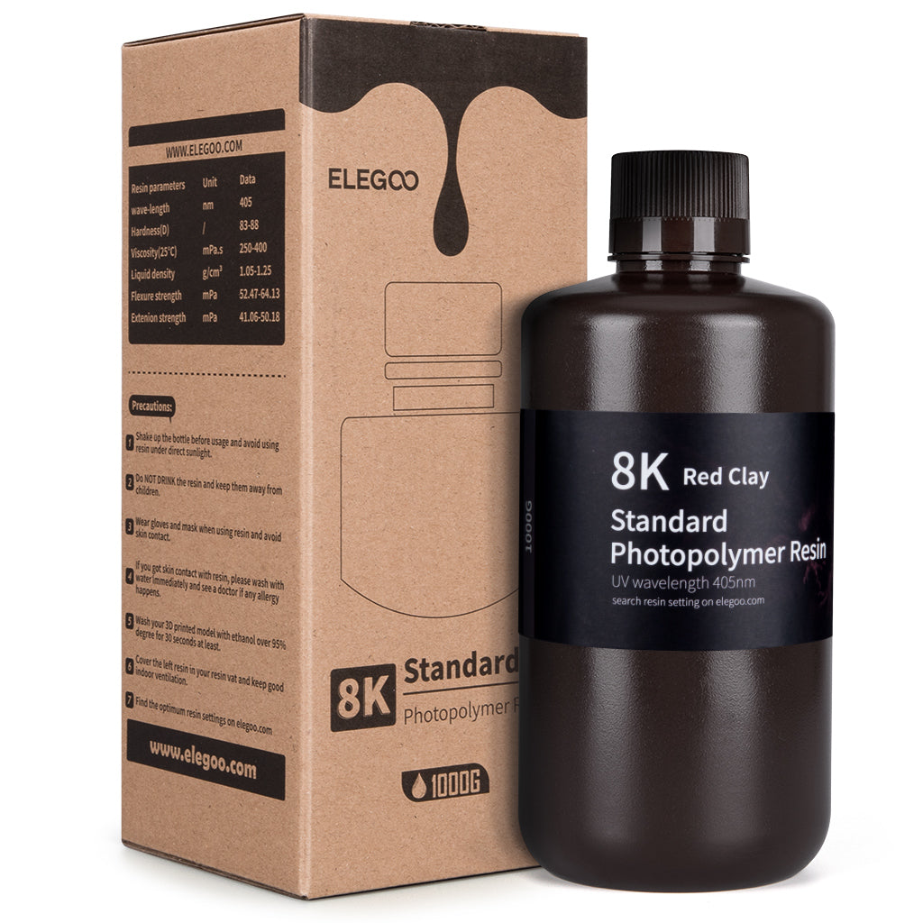Elegoo 8K Standard Red Clay Resin - 1KG