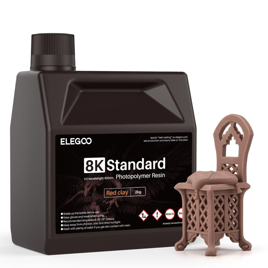 Elegoo 8K Standard Red Clay Resin - 2KG