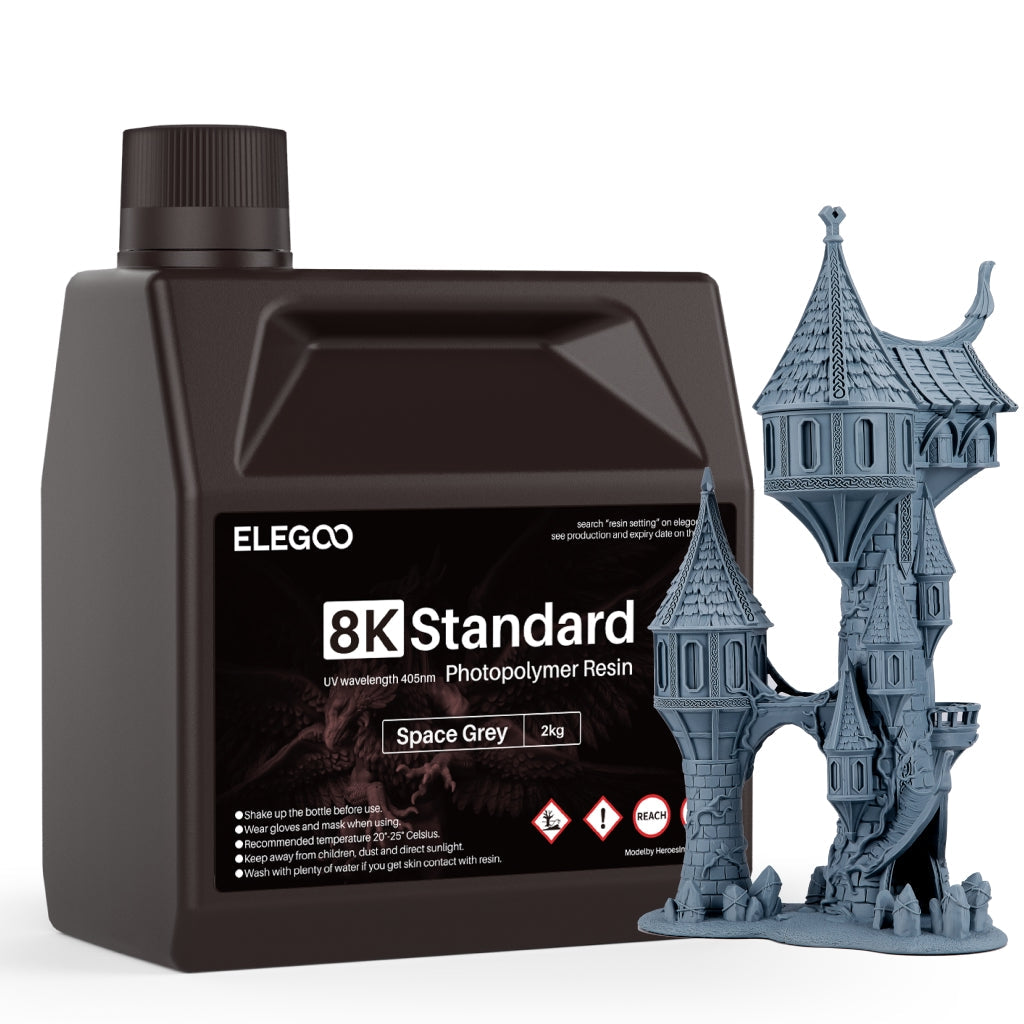 Elegoo 8K Standard Space Grey Resin - 2KG